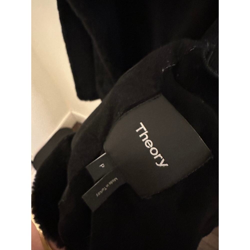 Theory Reversible Shearling Jacket — Black, Size P - image 2